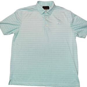 Embroidered Greenbrier by Greg Norman striped golf polo / shirt - size XL